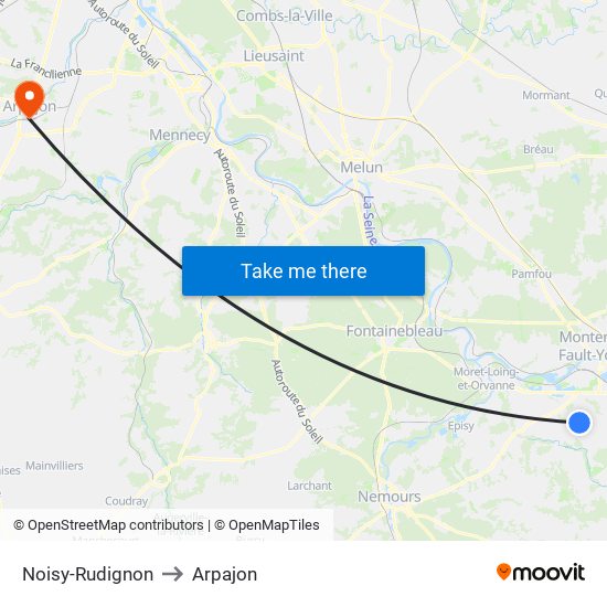 Noisy-Rudignon to Arpajon map