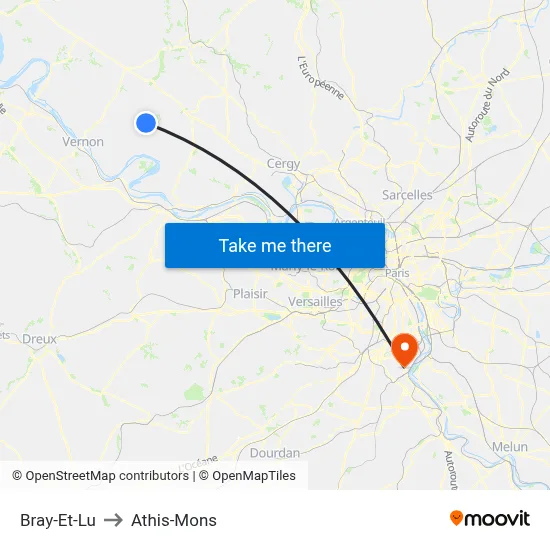 Bray-Et-Lu to Athis-Mons map