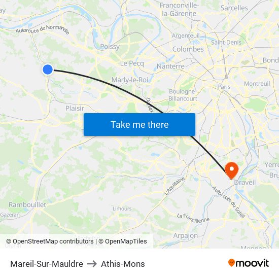 Mareil-Sur-Mauldre to Athis-Mons map