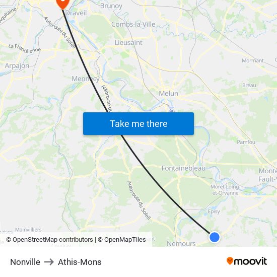 Nonville to Athis-Mons map