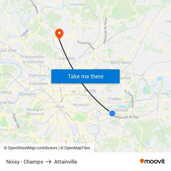 Noisy - Champs to Attainville map