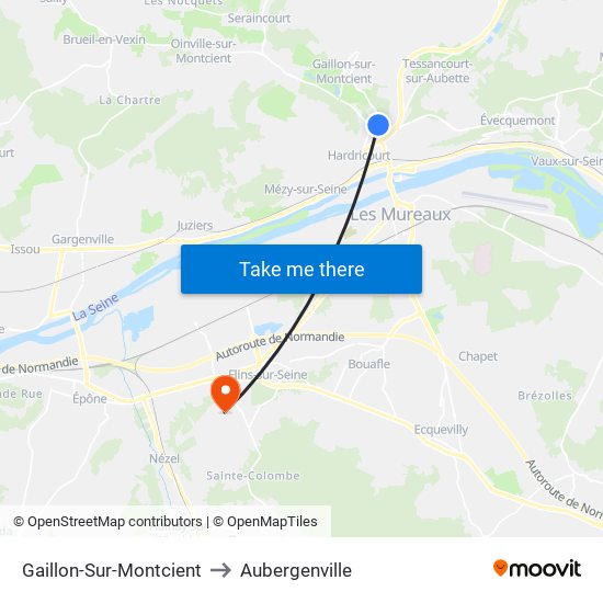 Gaillon-Sur-Montcient to Aubergenville map