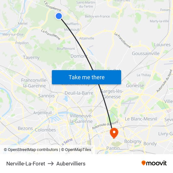 Nerville-La-Foret to Nerville-La-Foret map