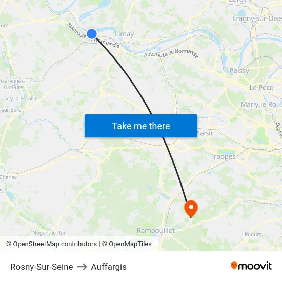 Rosny-Sur-Seine to Auffargis map