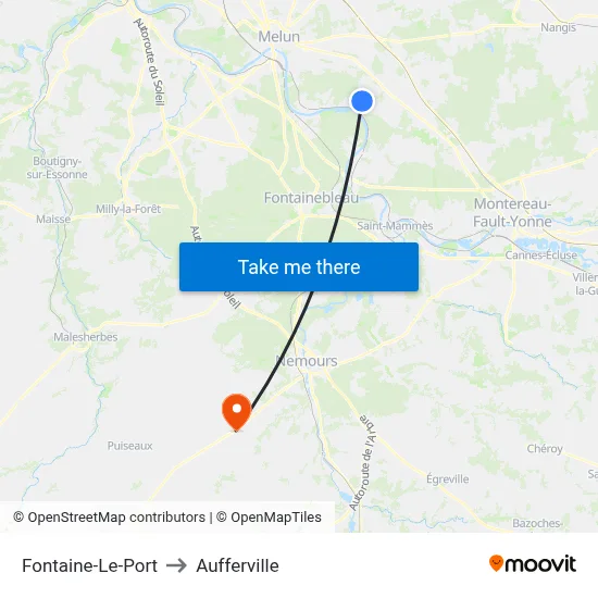 Fontaine-Le-Port to Aufferville map