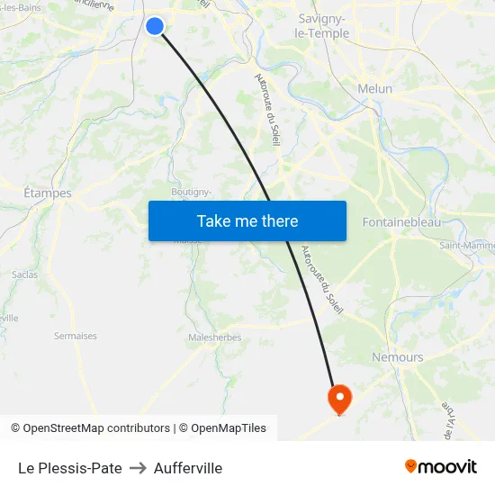 Le Plessis-Pate to Aufferville map
