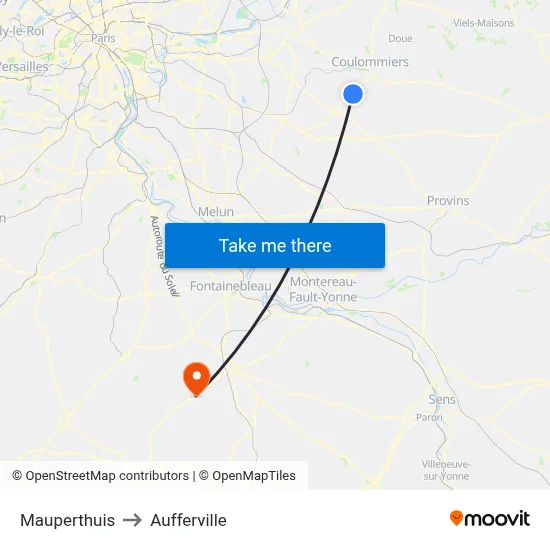 Mauperthuis to Aufferville map