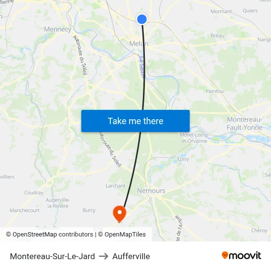 Montereau-Sur-Le-Jard to Aufferville map