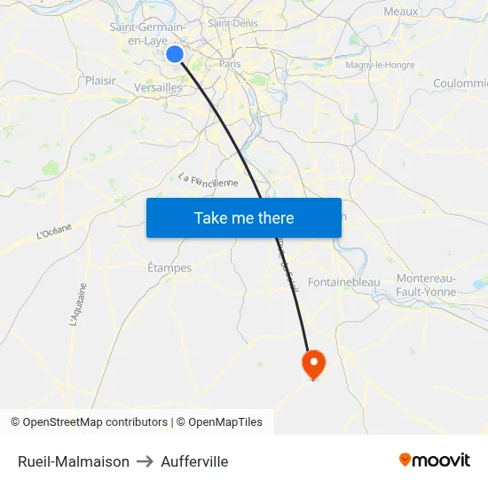 Rueil-Malmaison to Aufferville map