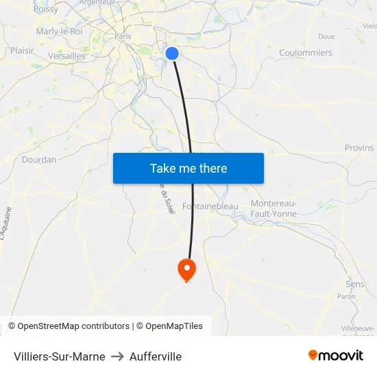 Villiers-Sur-Marne to Aufferville map
