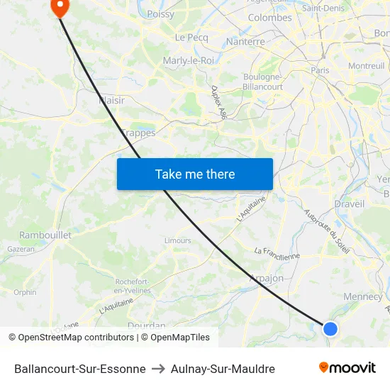 Ballancourt-Sur-Essonne to Aulnay-Sur-Mauldre map