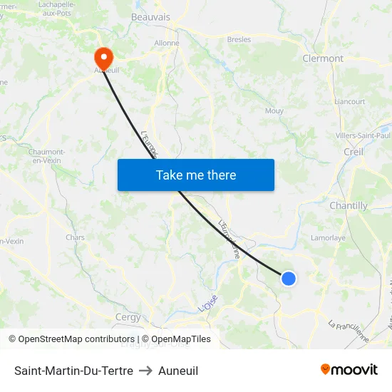 Saint-Martin-Du-Tertre to Auneuil map