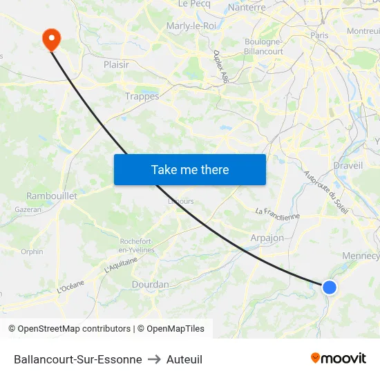 Ballancourt-Sur-Essonne to Auteuil map