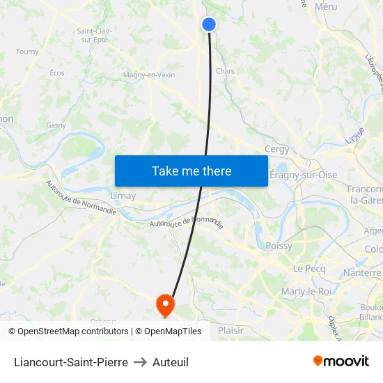 Liancourt-Saint-Pierre to Auteuil map