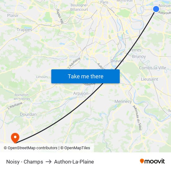 Noisy - Champs to Authon-La-Plaine map