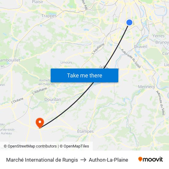 Marché International de Rungis to Authon-La-Plaine map