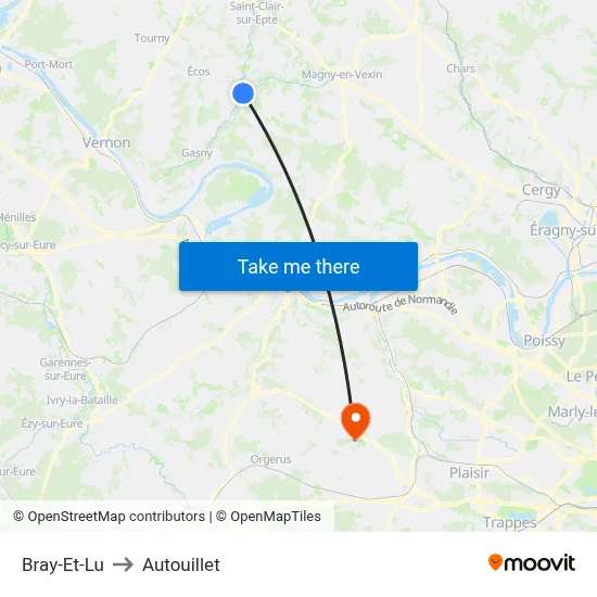 Bray-Et-Lu to Autouillet map