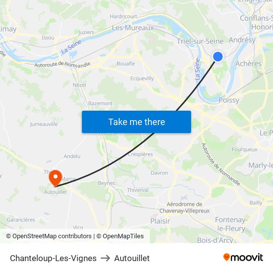 Chanteloup-Les-Vignes to Chanteloup-Les-Vignes map