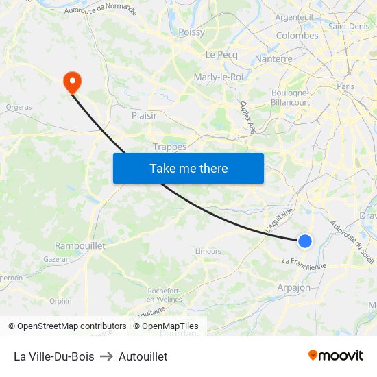 La Ville-Du-Bois to Autouillet map
