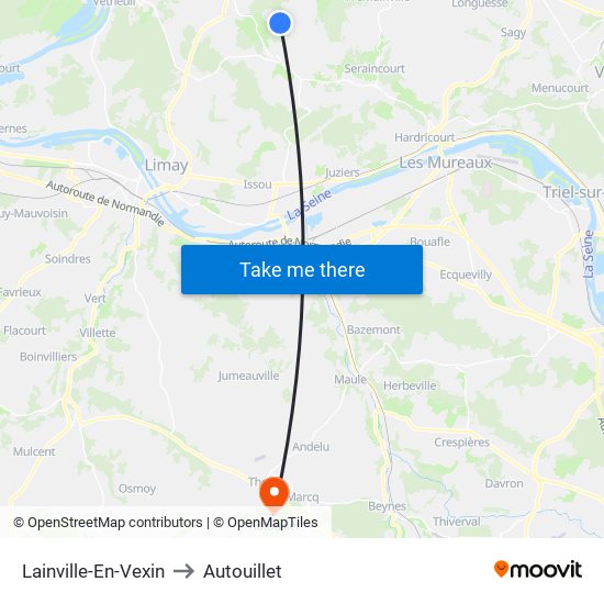 Lainville-En-Vexin to Autouillet map