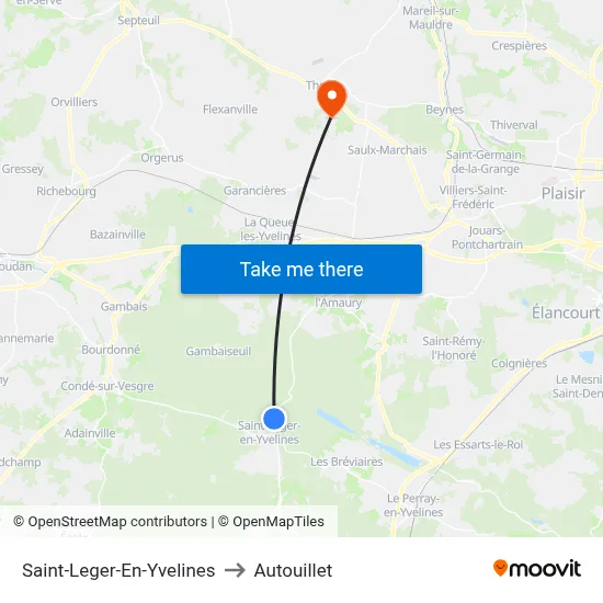 Saint-Leger-En-Yvelines to Autouillet map