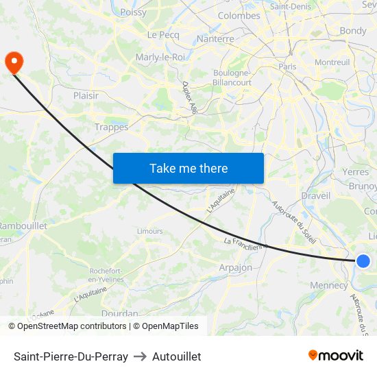 Saint-Pierre-Du-Perray to Autouillet map