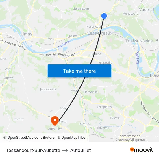 Tessancourt-Sur-Aubette to Autouillet map