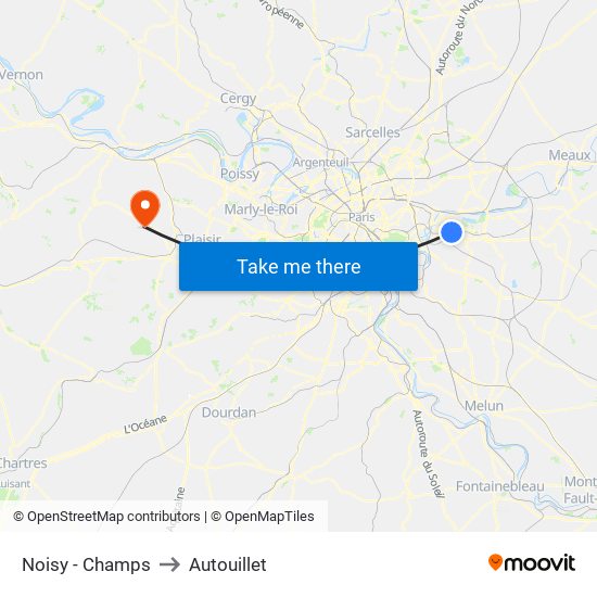 Noisy - Champs to Autouillet map