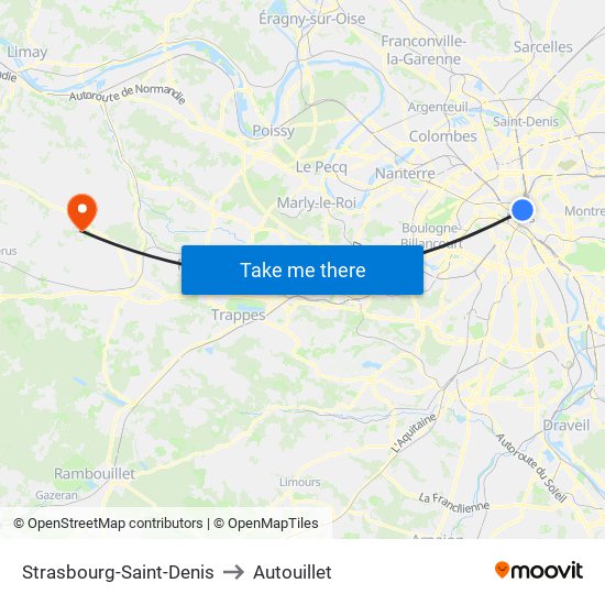 Strasbourg-Saint-Denis to Autouillet map
