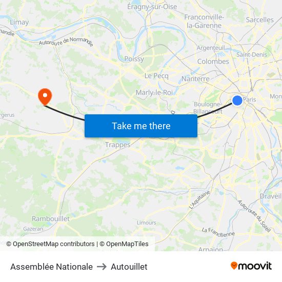 Assemblée Nationale to Autouillet map