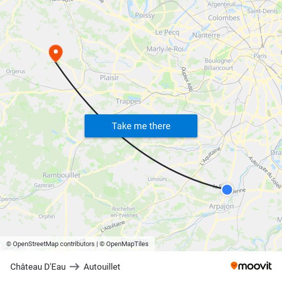 Château D'Eau to Autouillet map