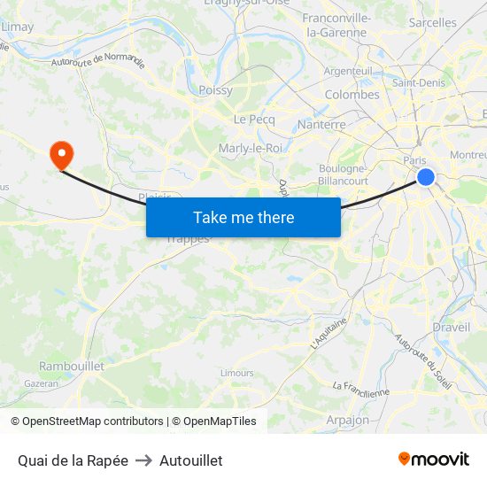Quai de la Rapée to Autouillet map