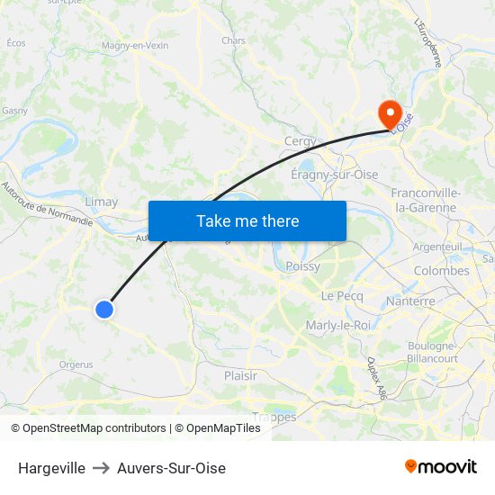 Hargeville to Auvers-Sur-Oise map