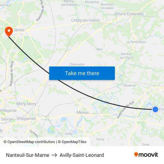 Nanteuil-Sur-Marne to Avilly-Saint-Leonard map