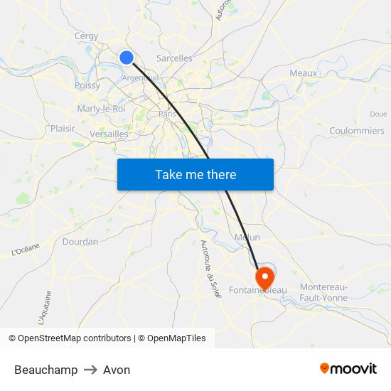 Beauchamp to Avon map