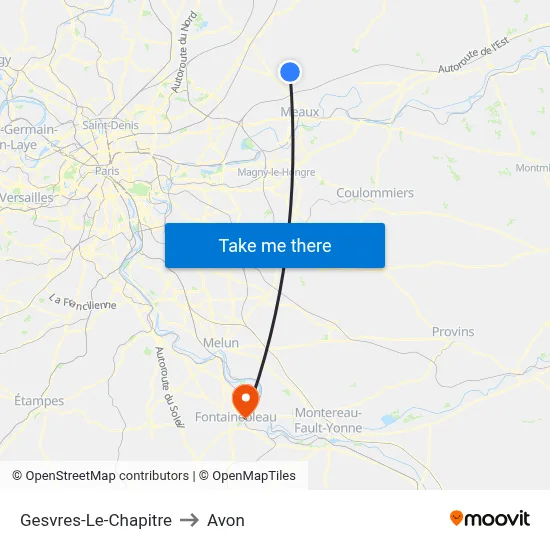 Gesvres-Le-Chapitre to Avon map