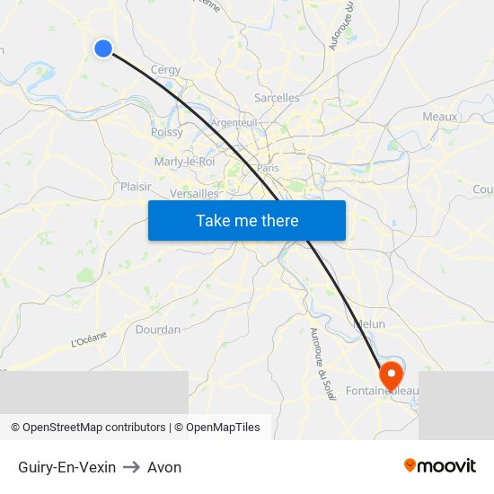 Guiry-En-Vexin to Avon map