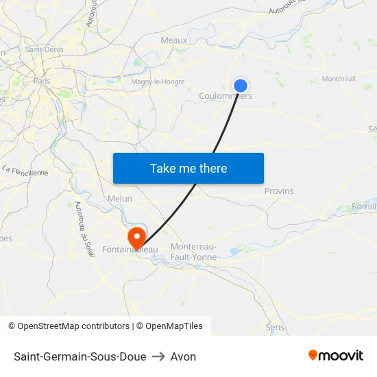 Saint-Germain-Sous-Doue to Avon map