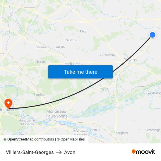 Villiers-Saint-Georges to Villiers-Saint-Georges map