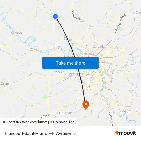Liancourt-Saint-Pierre to Avrainville map