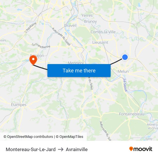 Montereau-Sur-Le-Jard to Avrainville map