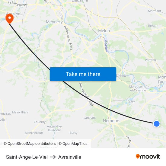 Saint-Ange-Le-Viel to Avrainville map
