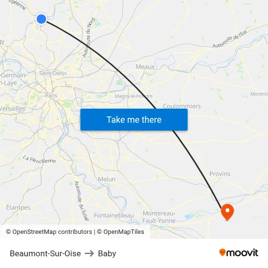 Beaumont-Sur-Oise to Baby map