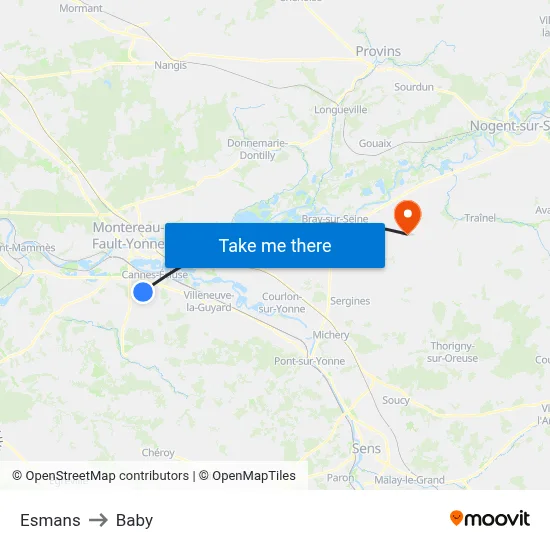 Esmans to Baby map