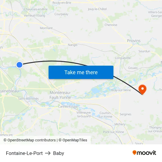 Fontaine-Le-Port to Baby map