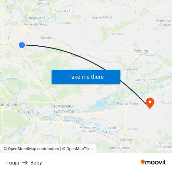 Fouju to Baby map