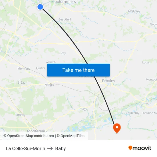 La Celle-Sur-Morin to Baby map
