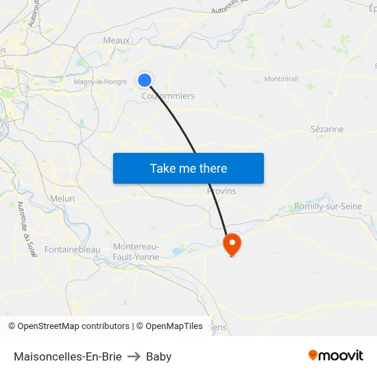 Maisoncelles-En-Brie to Baby map