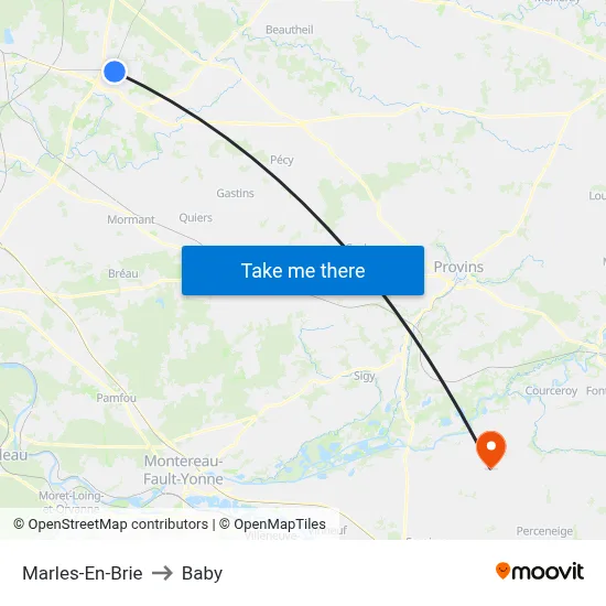 Marles-En-Brie to Baby map