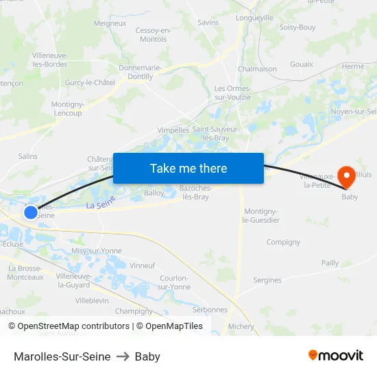 Marolles-Sur-Seine to Baby map
